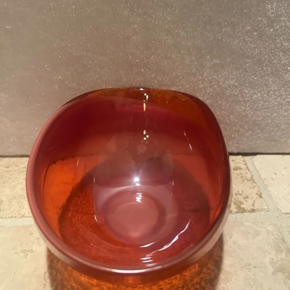 Murano Glass Sunset Bowl Crate & Barrel Small Made in Italy